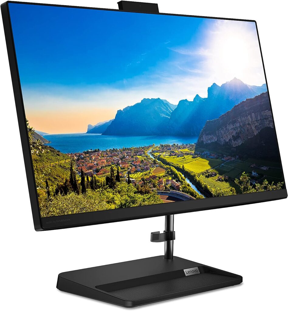 Lenovo IdeaCentre AIO 3-2022- All-in-One Desktop - 23.8 FHD Touch Display - HD 720p Camera - Windows 11 Home - 8GB Memory - 512GB Storage - AMD Ryzen 5 5625U - Black - Mouse  Keyboard Included