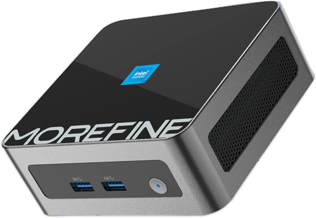 MOREFINE M9 N100 Mini PC Windows 11 Pro, Intel 12th Gen(Up to 3.4GHz) Mini Computer, 16GB DDR4 RAM 512GB M.2 NVME SSD Mini Desktop Computer, Gaming PC Support WiFi6/BT5.2/4K@60Hz Dual Display