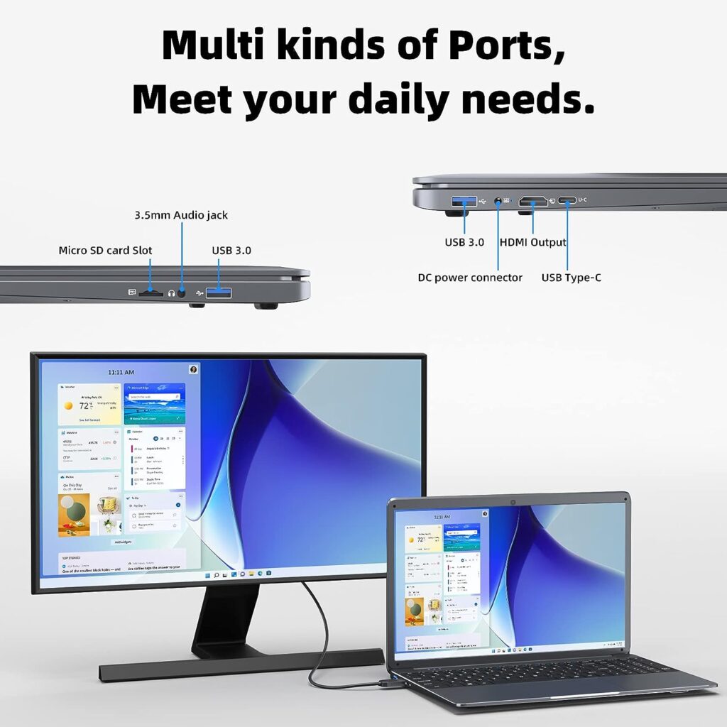 SGIN 15.6 Inch Laptop, 24GB DDR4 512GB SSD Windows 11 Laptops Computer with Intel Celeron N5095 Processor(Up to 2.9GHz), FHD 1920x1080, Mini HDMI, 2.4/5.0G WiFi, Webcam, USB 3.0, Bluetooth 4.2