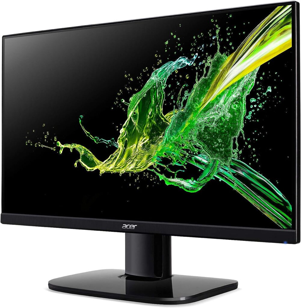 Acer KB272 EBI 27 IPS Full HD (1920 x 1080) Zero-Frame Gaming Office Monitor | AMD FreeSync Technology | Up to 100Hz Refresh | 1ms (VRB) | Low Blue Light | Tilt | HDMI  VGA Ports,Black