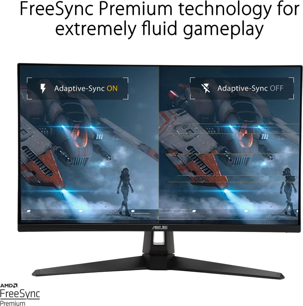 ASUS TUF Gaming 27” 1440P Monitor (VG27AQA1A) - QHD (2560 x 1440), 170Hz (Supports 144Hz), 1ms, Extreme Low Motion Blur, Freesync Premium, Eye Care, HDMI, DisplayPort, Shadow Boost, Speakers, HDR