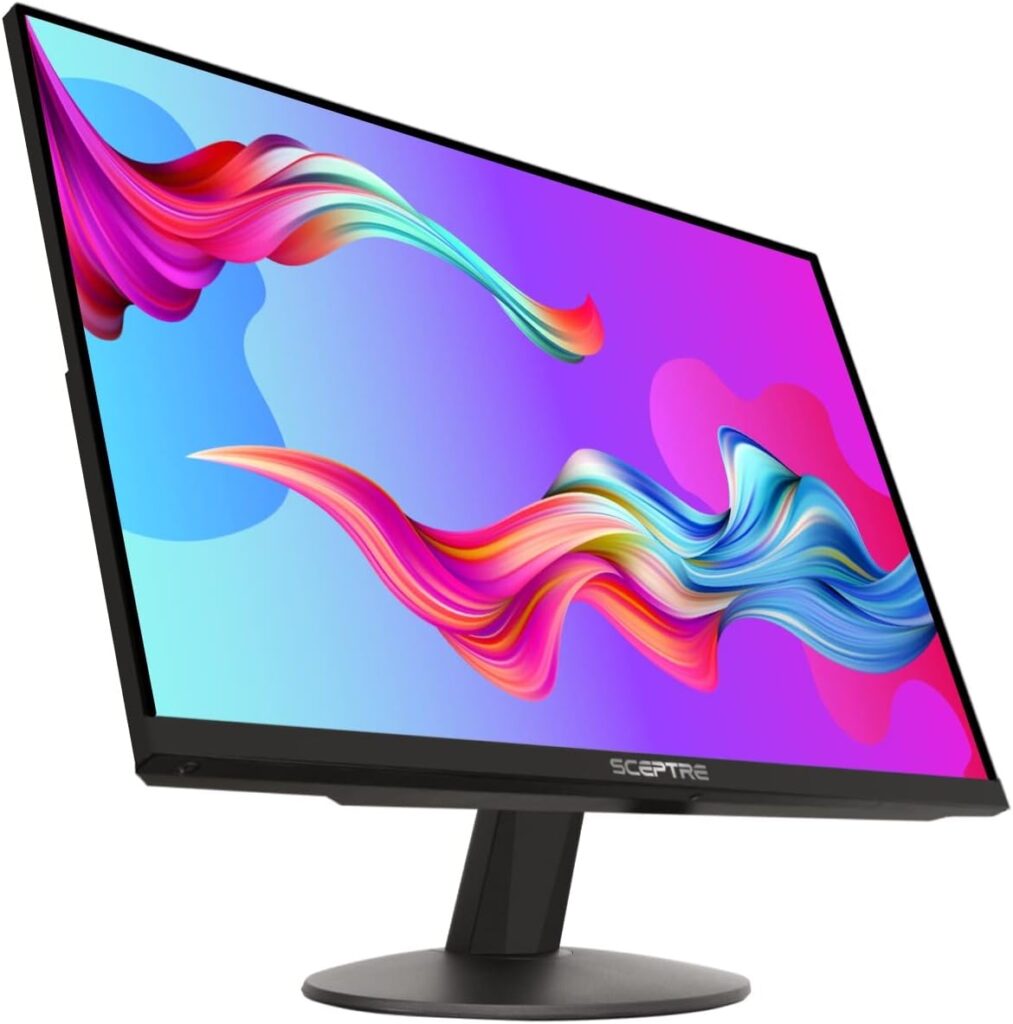 Sceptre IPS 24-Inch Business Computer Monitor 1080p 75Hz with HDMI VGA Build-in Speakers, Machine Black (E248W-FPT)