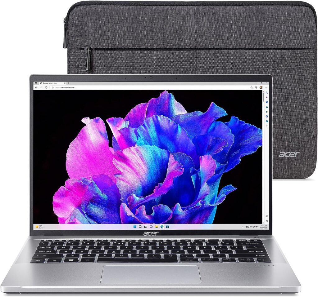 Acer Swift Go 14 Intel Evo Thin  Light Laptop 14 1920x1200 100% sRGB Touch Display Intel Core i7-1355U Intel Iris Xe 16GB LPDDR5 512GB Gen 4 SSD Killer WiFi 6E AX1675 SFG14-71T-72QV