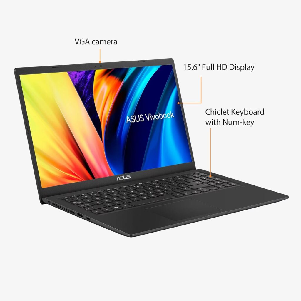 ASUS Newest Vivobook 15.6 FHD Slim Laptop Computer, Intel Core i5-1135G7(4 Cores), 20GB RAM, 1TB NVMe SSD, Full-Size Keyboard, WiFi, HDMI, Type-C, Win 11 Home, Black, w/CUE Accessories