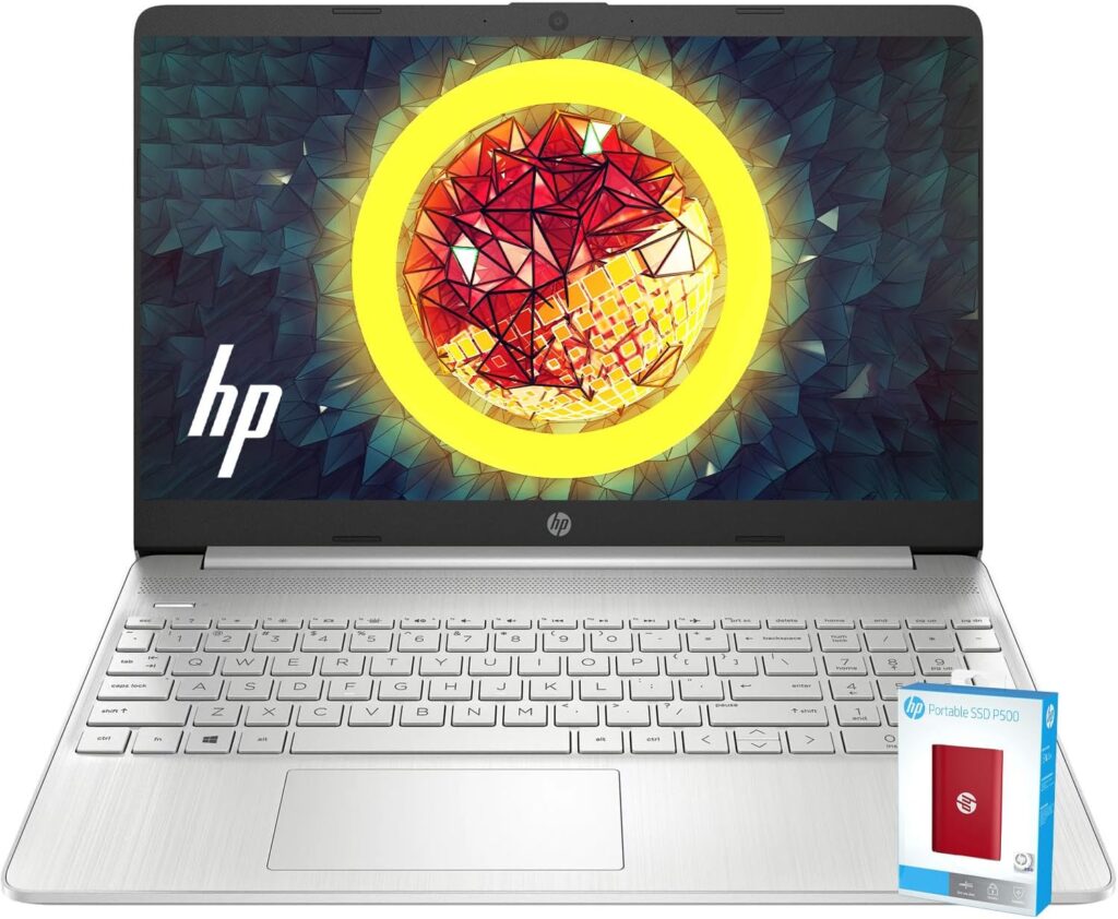 HP New 15.6 Essential Laptop, 32GB RAM, 1TB SSD(512GB PCIe  P500 500GB External), Intel 4-core Processor, Intel UHD Graphics, USB Type-C, Long Battery Life, Windows 11 Home