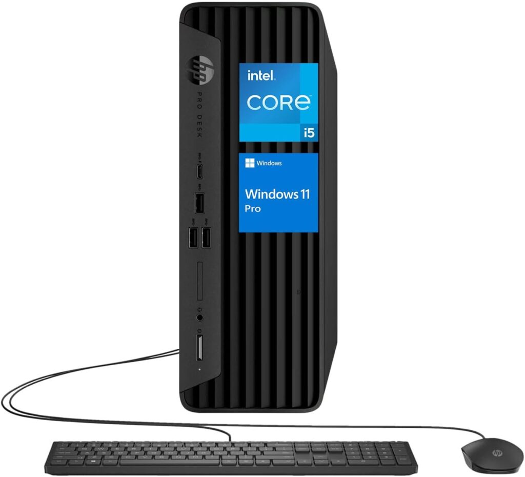 HP ProDesk 400 G9 Small Form Factor Business Desktop, 12th Gen Intel i7-12700 Processor, 64GB RAM, 2TB PCIe SSD, Wi-Fi 6, HDMI, DP, Support 4K, Type-C, RJ-45, Wired Keyboard  Mouse, Windows 11 Pro