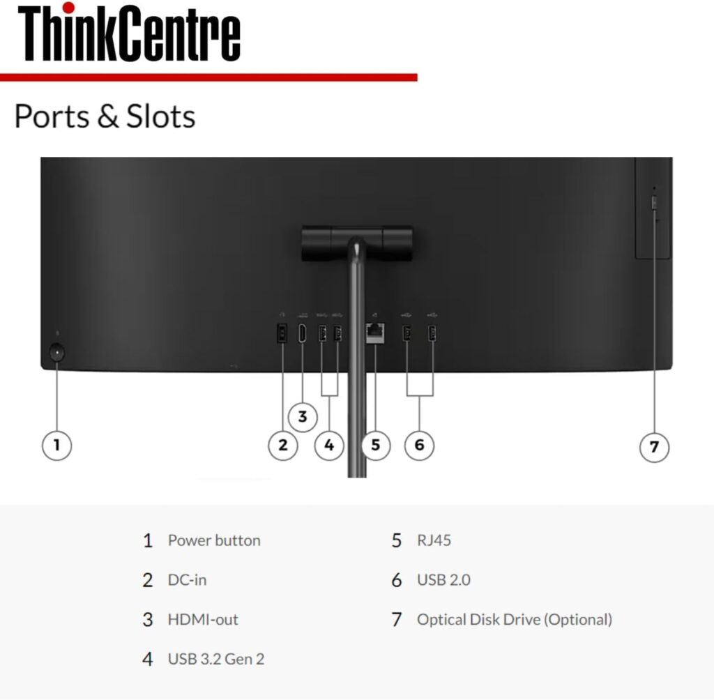 Lenovo ThinkCentre All-in-One Business Computer, 23.8 FHD Display, 12th Gen Intel 6-Core Processor, 16GB RAM, 512GB PCIe SSD, Wi-Fi, HDMI, Webcam, DVD-RW, Windows 11 Pro